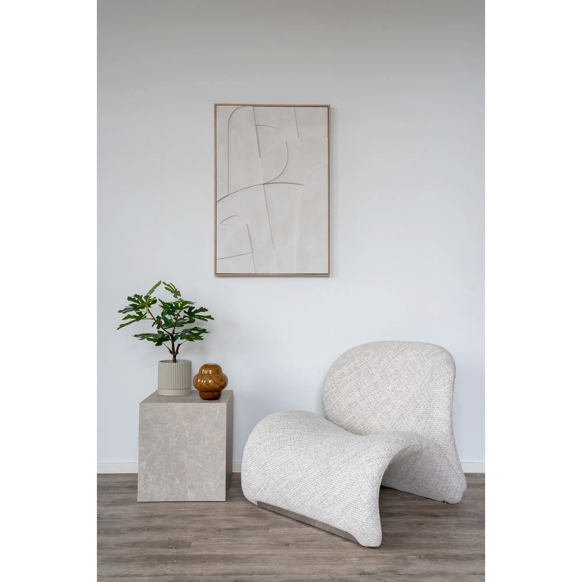 Designer Couchtisch/Beistelltisch Paris in Marmor Optik 40x40x45 cm