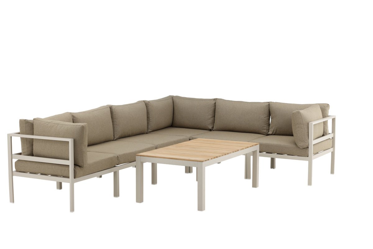 Garden Bench Module Borelio - In Beige or Brown Aluminum