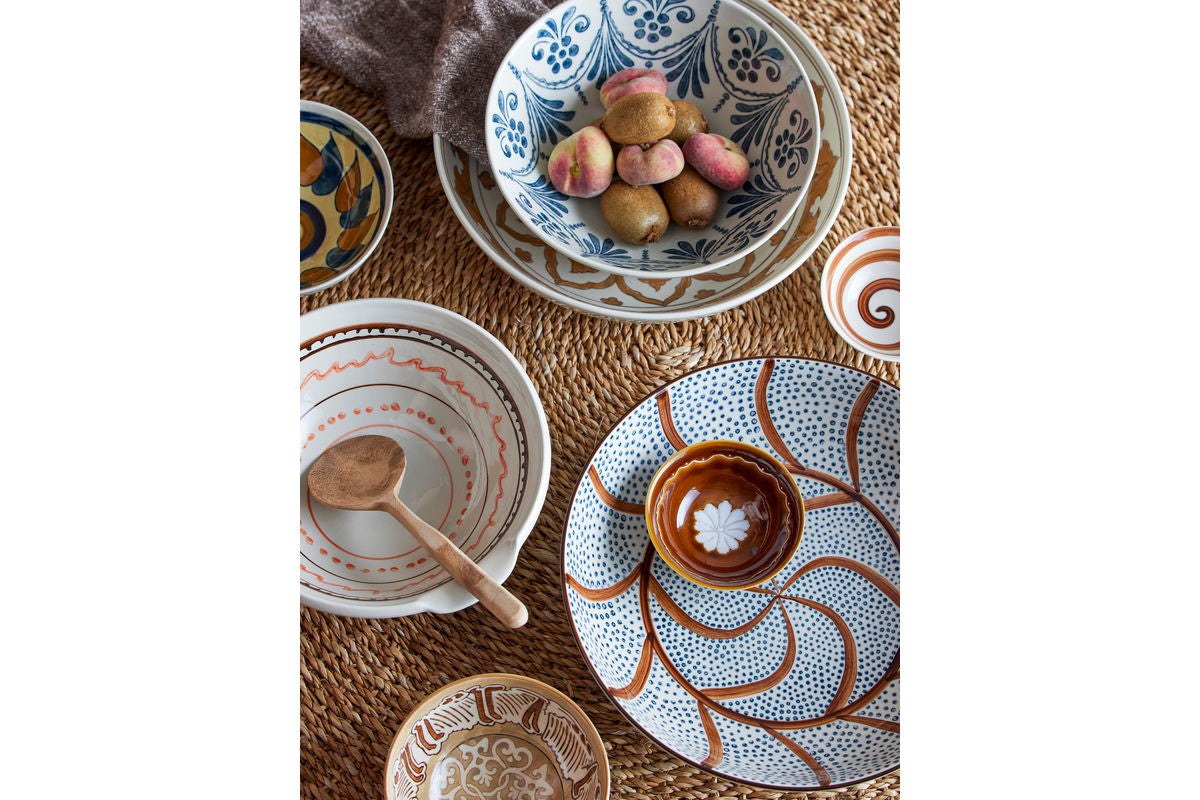 Bowl Riona – Stoneware with Hand-Painted Pattern