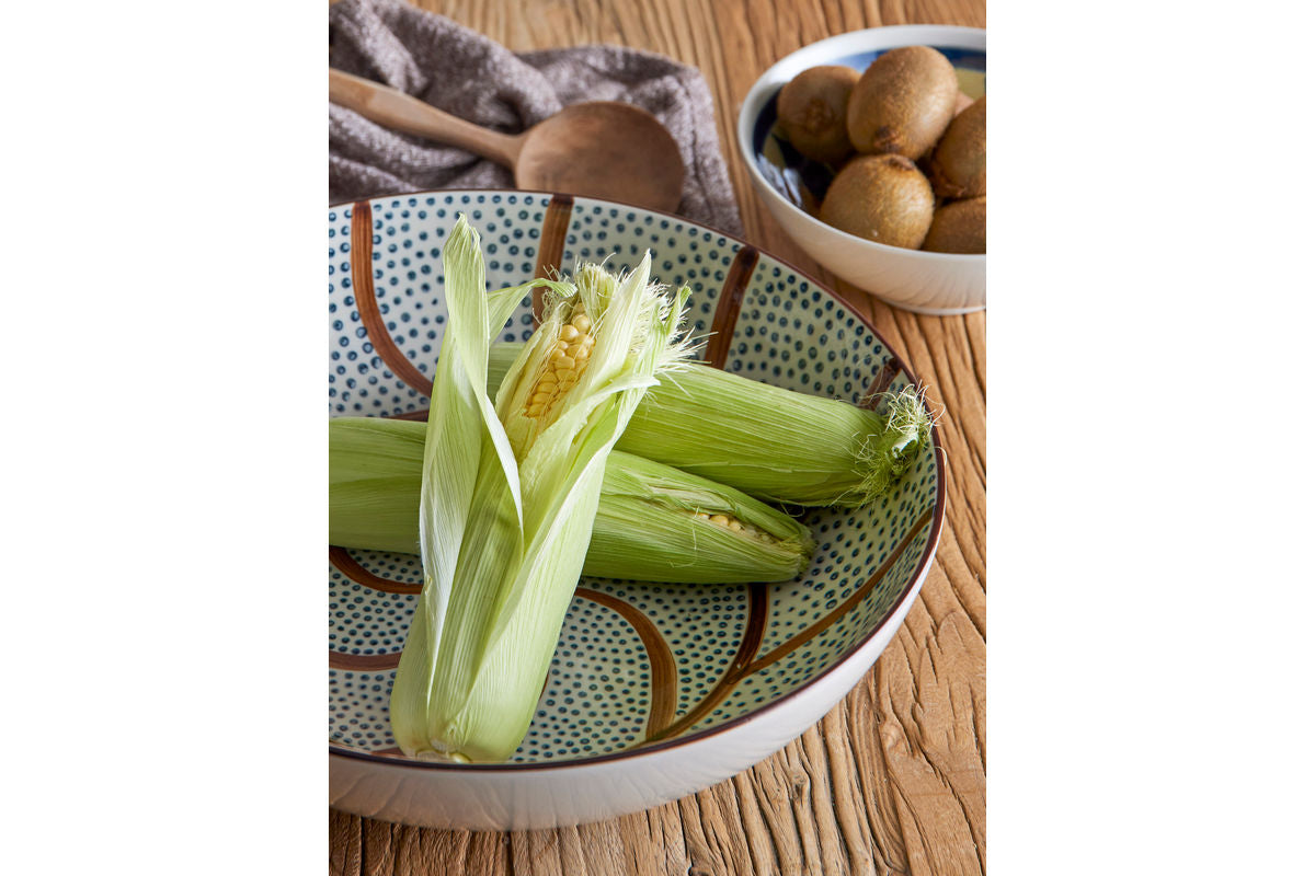 Bowl Riona – Stoneware with Hand-Painted Pattern