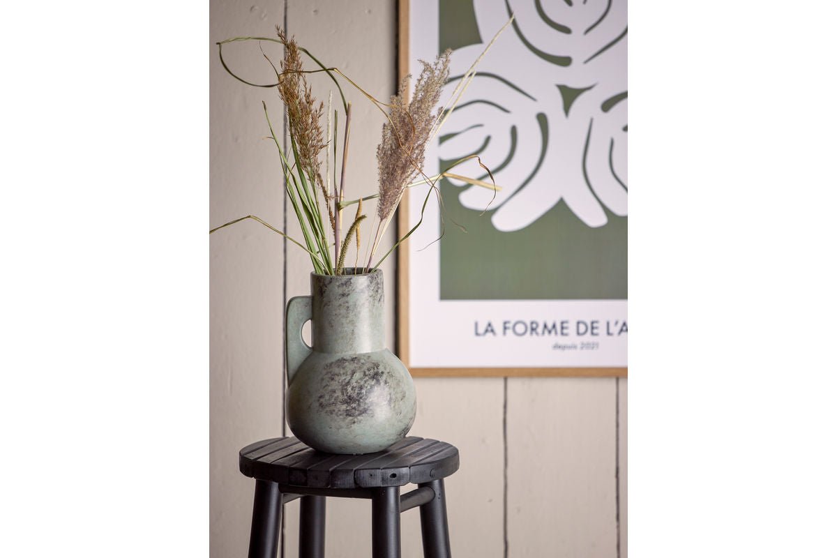 Vase "Grounded" - gray ceramic vase