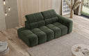Designer 3-Seater Sofa with Chaise Longue Mia in Chenille