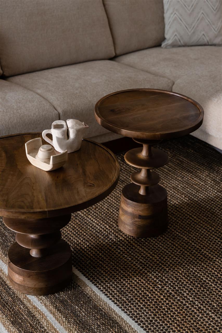 Soloria coffee table – made of mango wood in Brown