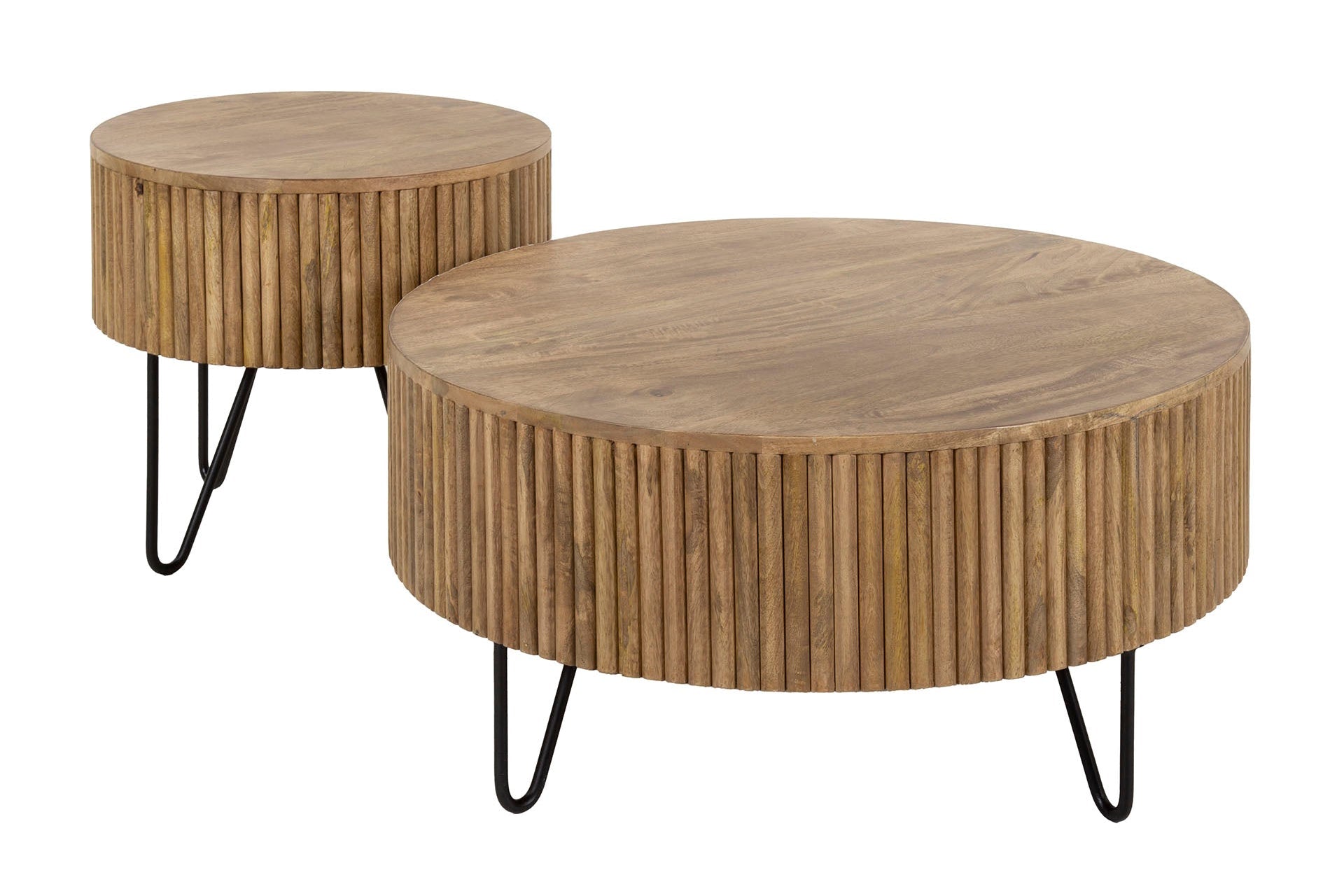 Coffee table Duna - 2-piece set made of mango wood