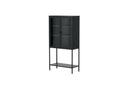 Showcase Varda - in Black with Glass Doors