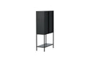 Showcase Varda - in Black with Glass Doors
