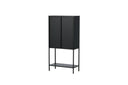 Showcase Varda - in Black with Glass Doors