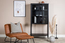 Showcase Varda - in Black with Glass Doors