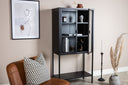 Showcase Varda - in Black with Glass Doors