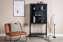Showcase Varda - in Black with Glass Doors