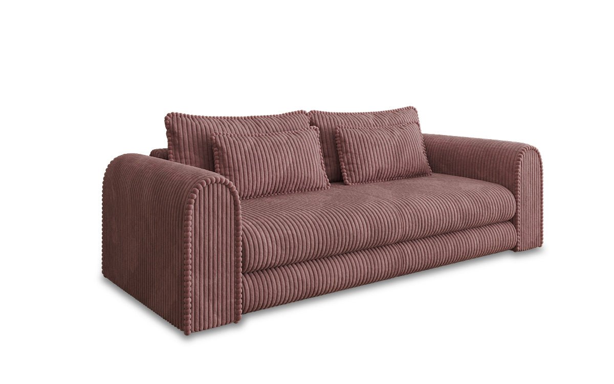 Designer Sofa Lil Buddy 3-seater with sleeping function and storage in wide corduroy