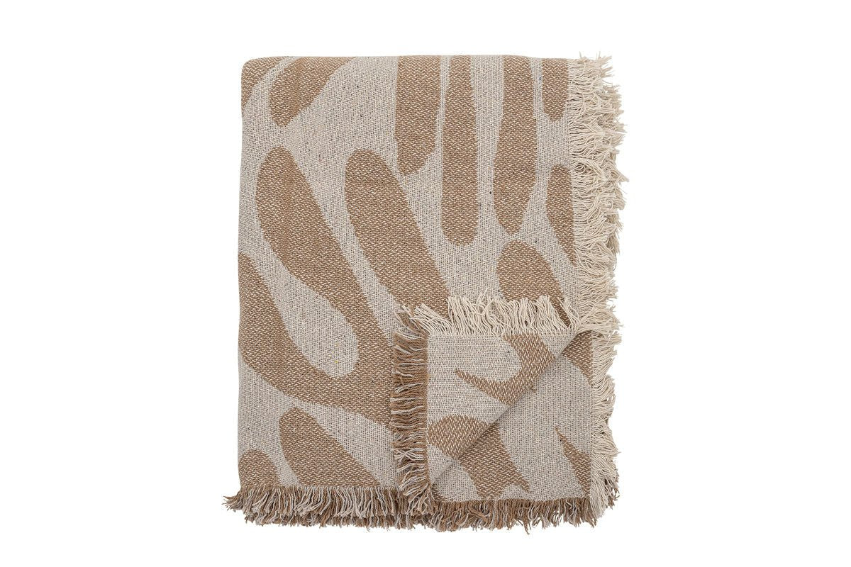 Throw Blanket Yara – Brown, made from recycled cotton