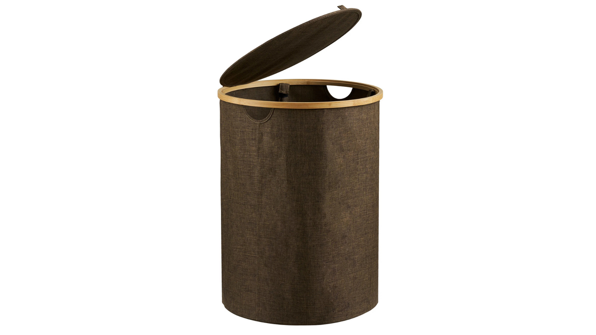 Laundry basket Marcello - made of bamboo and polyester