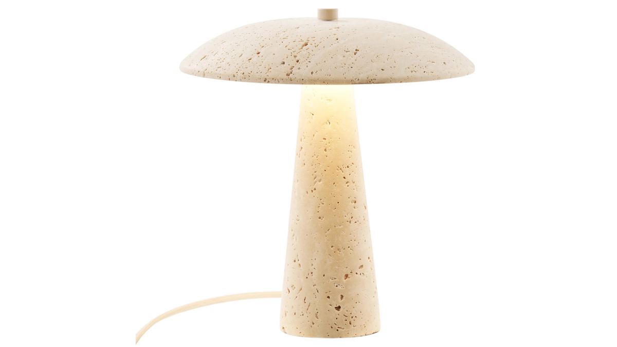 Table lamp Verde - made of high-quality travertine