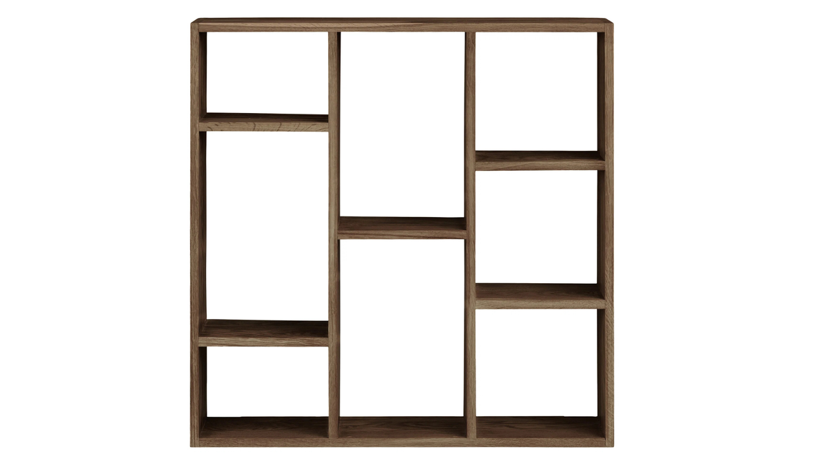 Wall shelf Luzifer II - made of dark oak wood