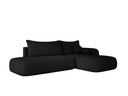 Designer corner sofa Babu bouclé with sofa bed and fold-out function