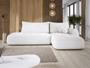 Designer corner sofa Babu bouclé with sofa bed and fold-out function