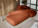 Designer corner sofa Babu bouclé with sofa bed and fold-out function