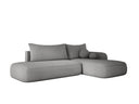 Designer corner sofa Babu bouclé with sofa bed and fold-out function