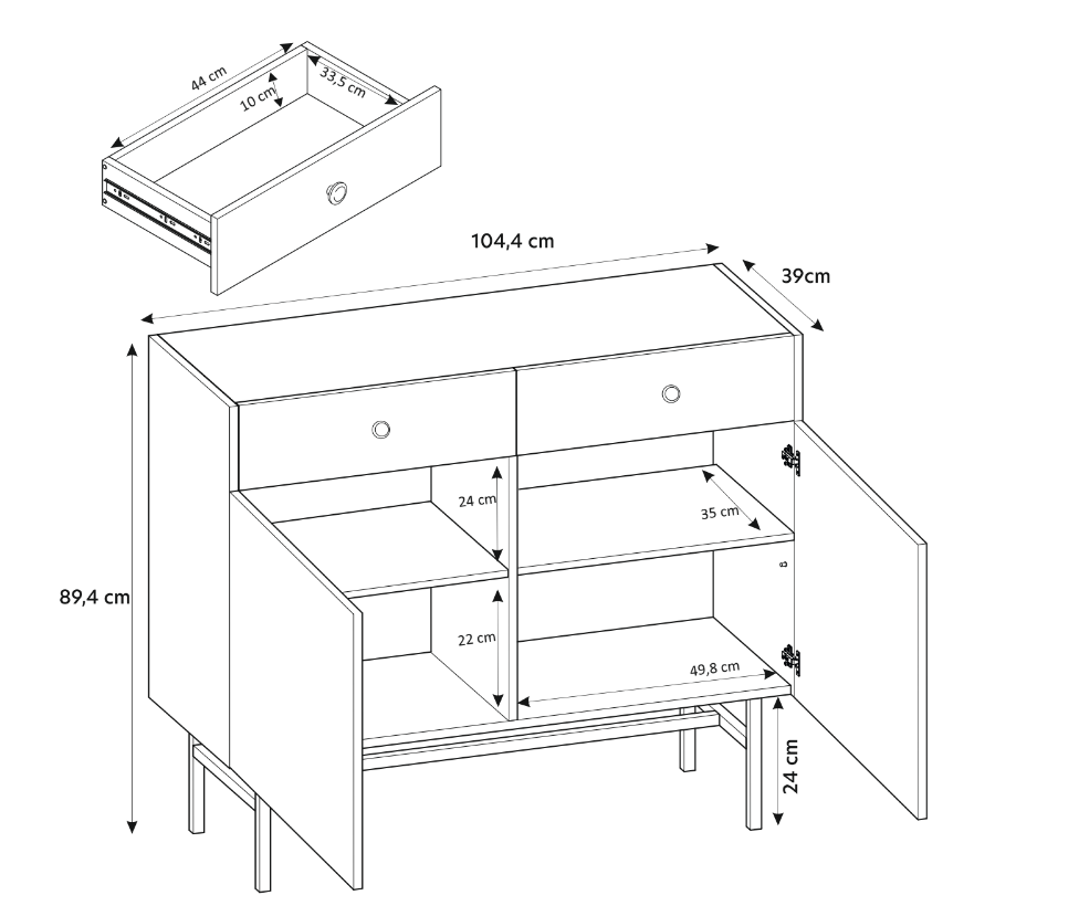 Designer Chest of Drawers Liora II