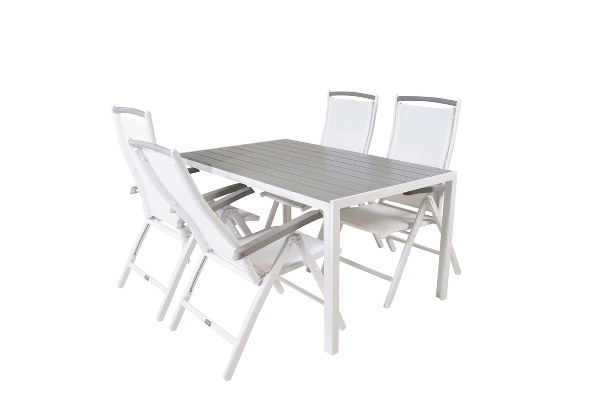 2er Set - Gartenstuhl Kara - Gestell aus Aluminium, Sitzfläche aus Textilene, verstellbar