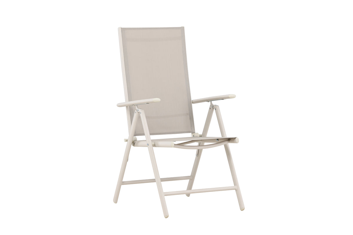 2-piece set garden chair Luma - a foldable chair in simple Beige