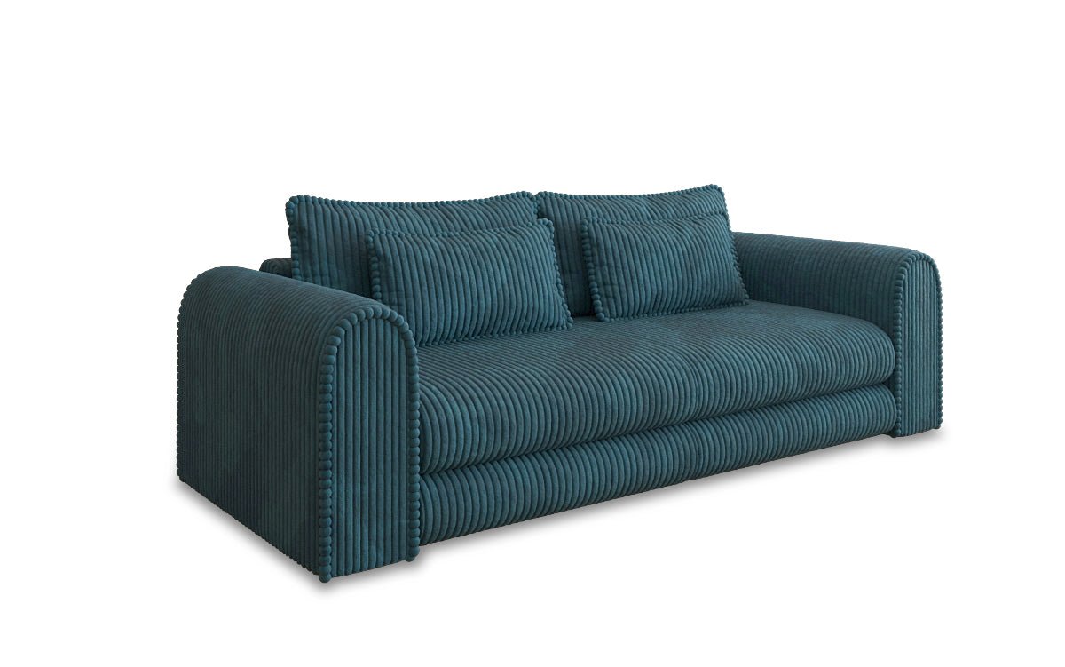 Designer Sofa Lil Buddy 3-seater with sleeping function and storage in wide corduroy