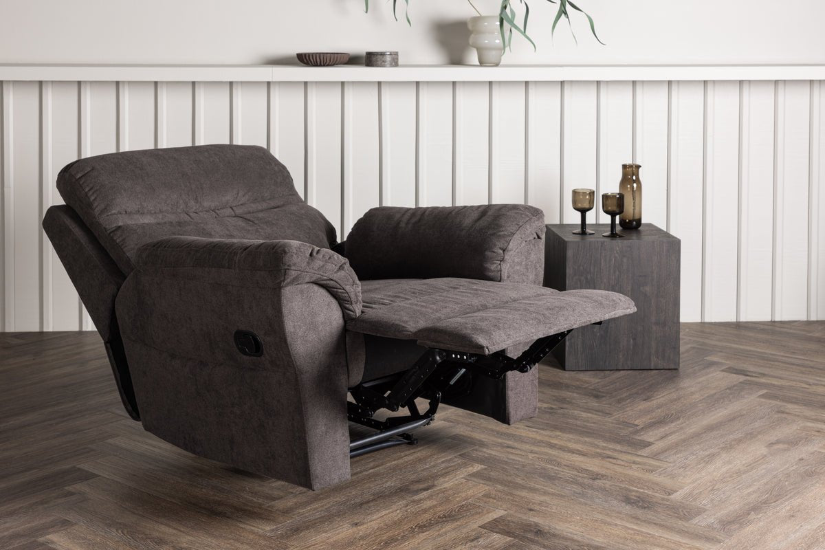 Armchair Toronto - Foldable with Footrest in the Color Brown