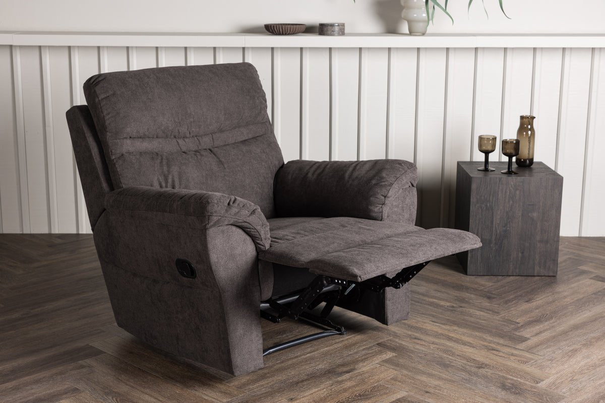 Armchair Toronto - Foldable with Footrest in the Color Brown