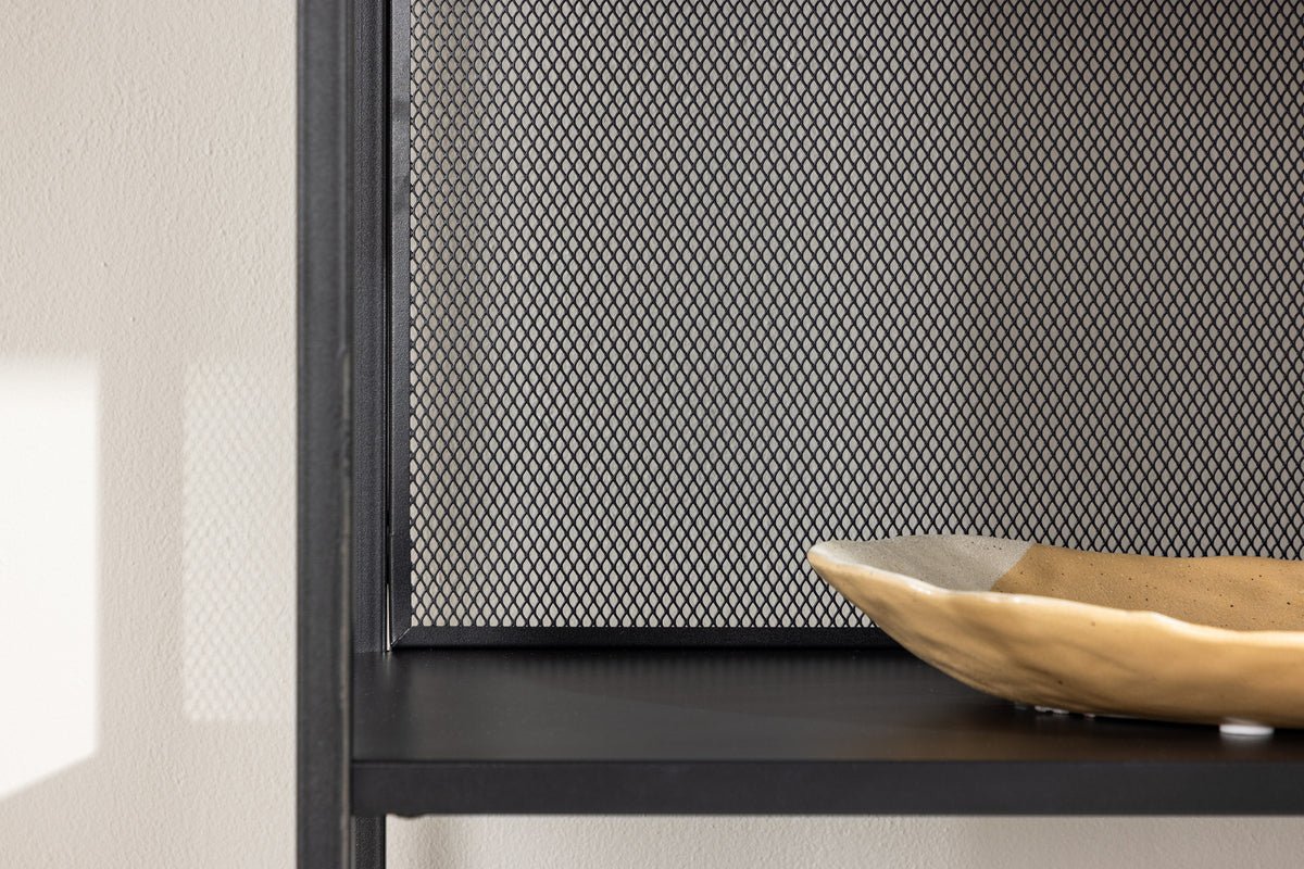 Regal Santiago – standing shelf with drawers in Black