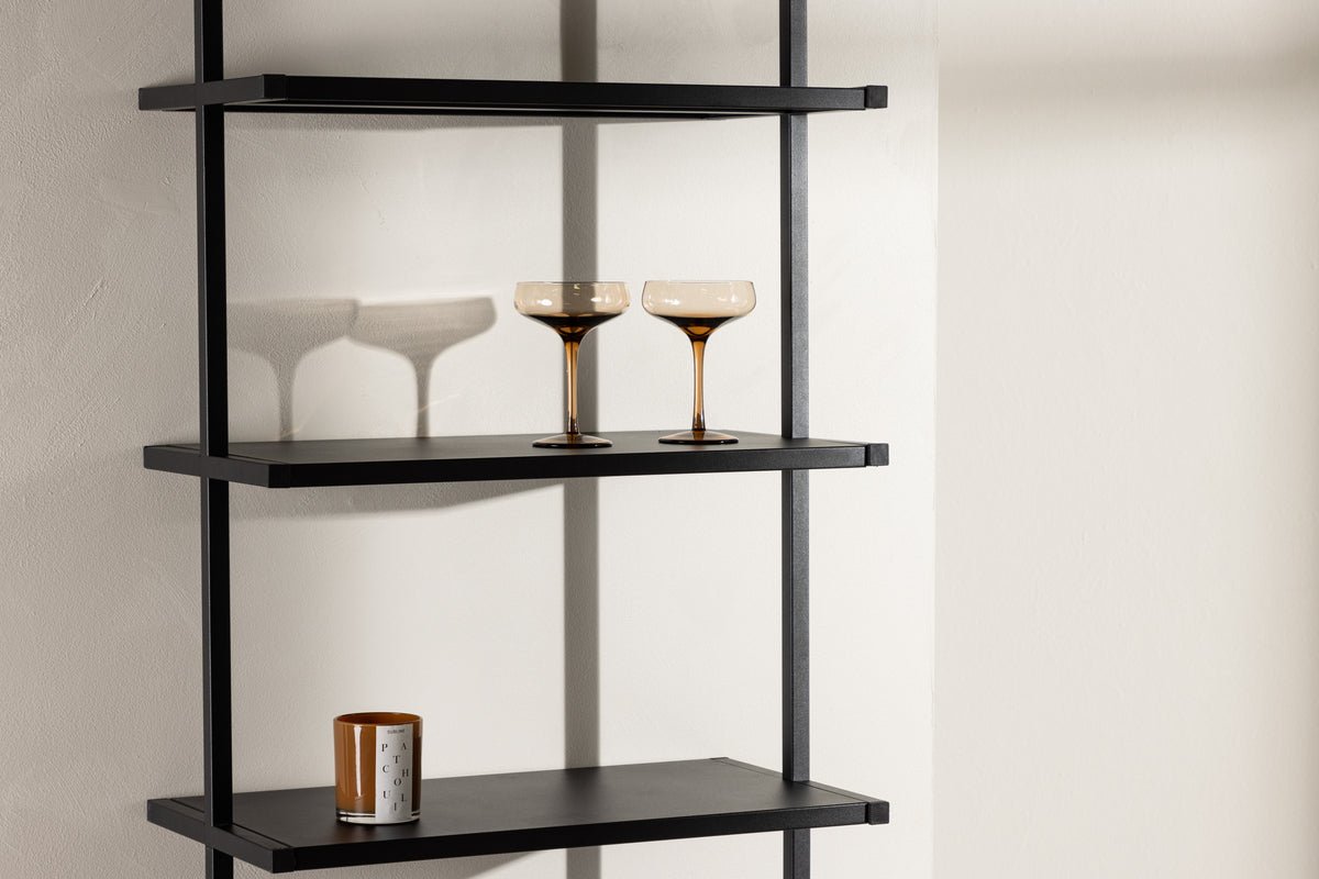 Regal Caracas – Wall shelf with 5 shelves in Black