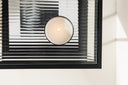 Side table Milano – made of black steel with glass top