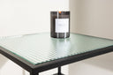 Side table Milano – made of black steel with glass top