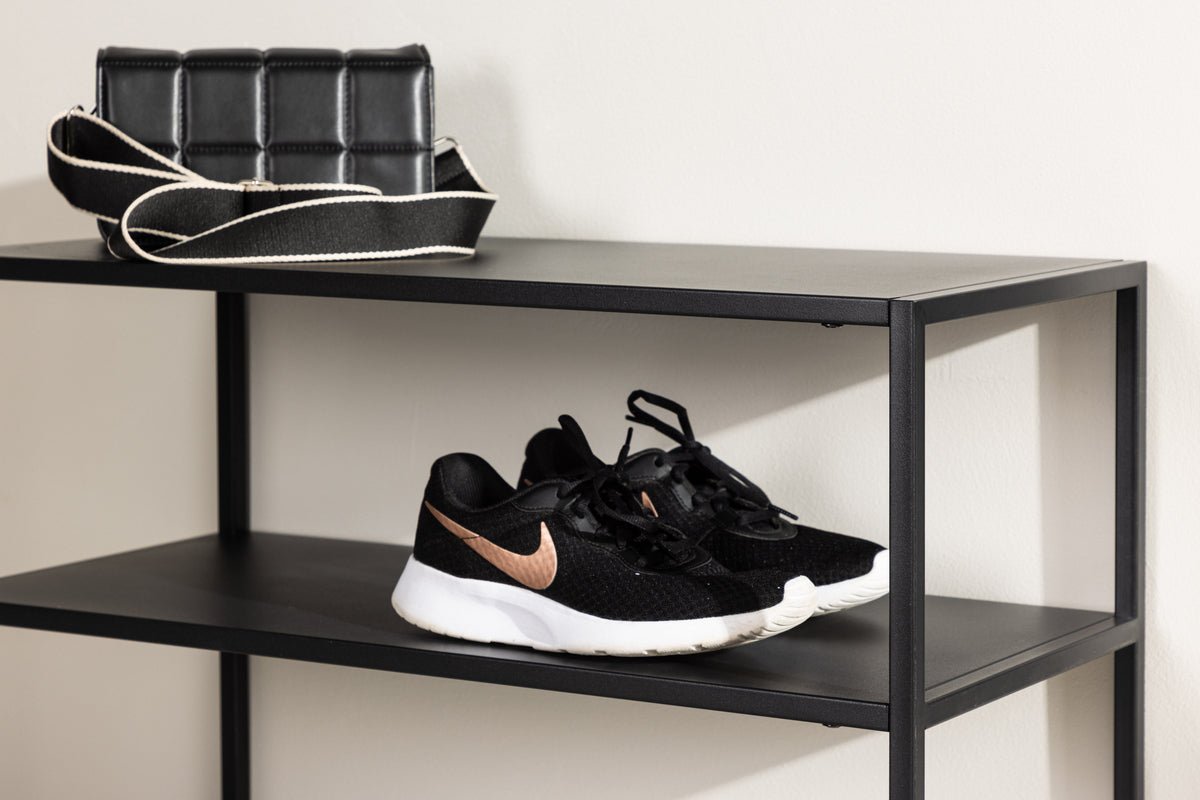 Shoe rack Nevio – Black, Minimal Industrial