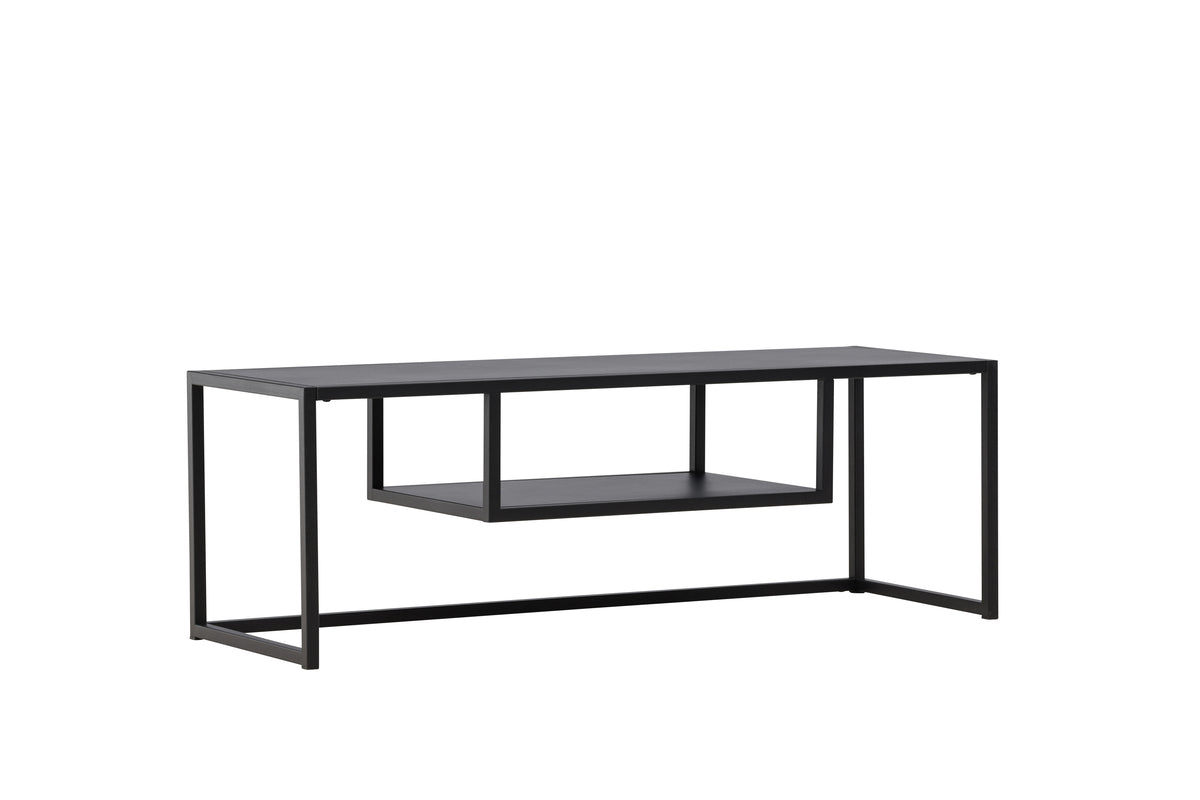 Designer TV lowboard Arvigo – Beige/Black, matte, made of steel