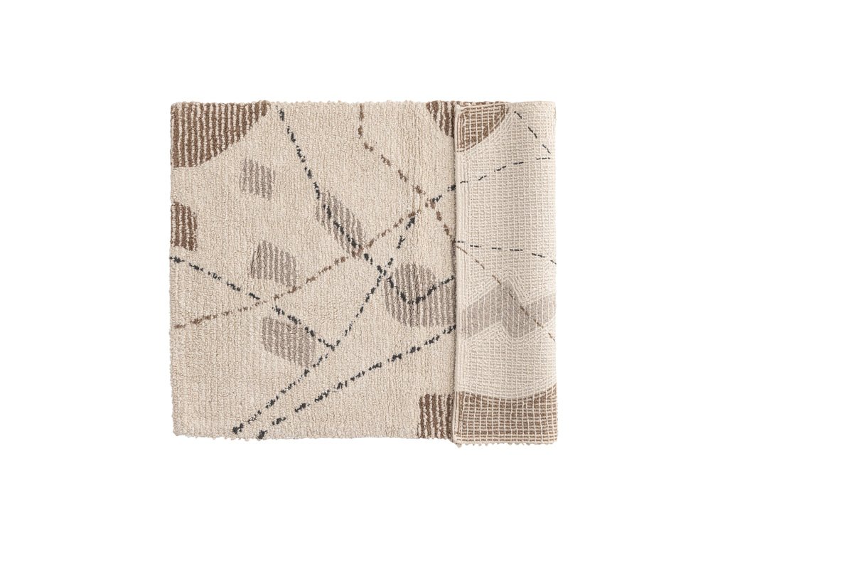 Bath Mat Seminyak - in modern beige-gray-brown made of soft cotton