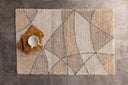 Bath Mat Canggu - in warm sand and gray tones made of natural cotton