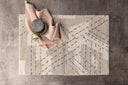 Bath Mat Amed - made of warm beige and gray tones from cotton
