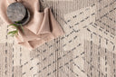 Bath Mat Amed - made of warm beige and gray tones from cotton