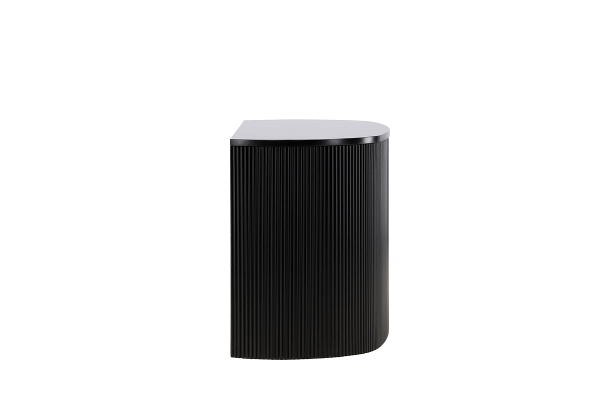 Side table Silva – in Black with grooved look