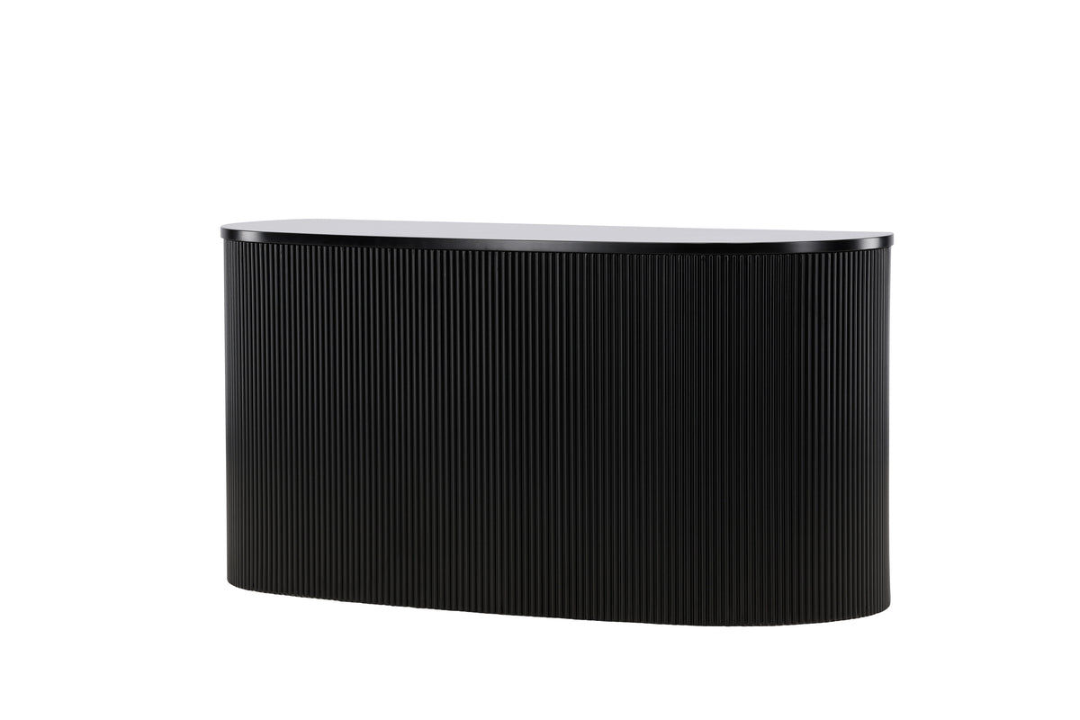 Side table Silva – in Black with grooved look