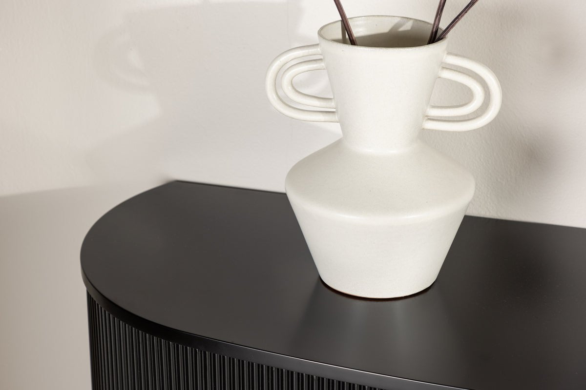 Side table Silva – in Black with grooved look