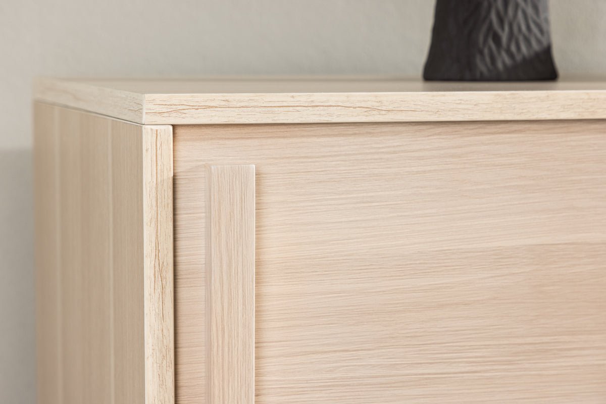 Designer TV lowboard Valero 180 cm MDF – matte, with slatted front