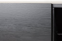 Designer TV-Lowboard Avento – Schwarz, Matt, mit Mittelfuß