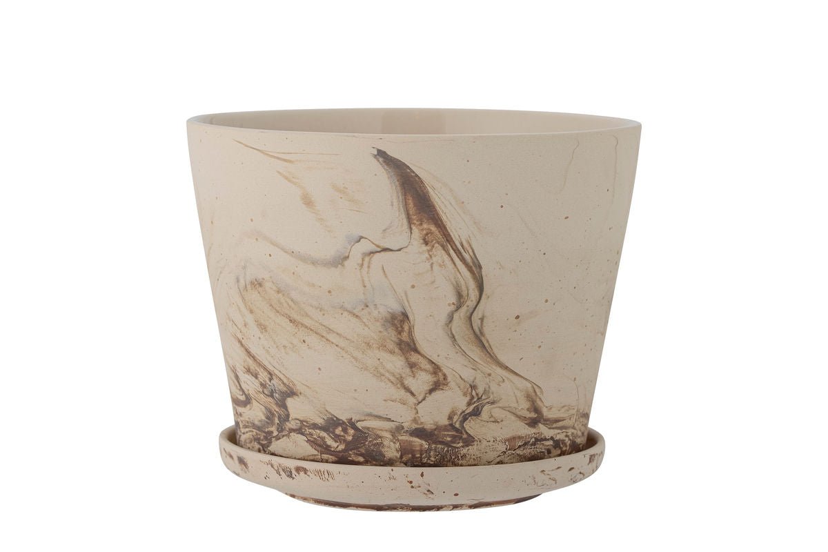 Flower Pot Brave – Stoneware with Watercolor Effect