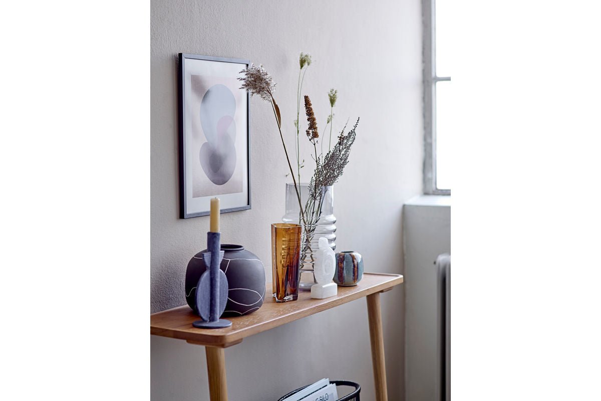 Decorative Vase "Virela" – Black Terracotta