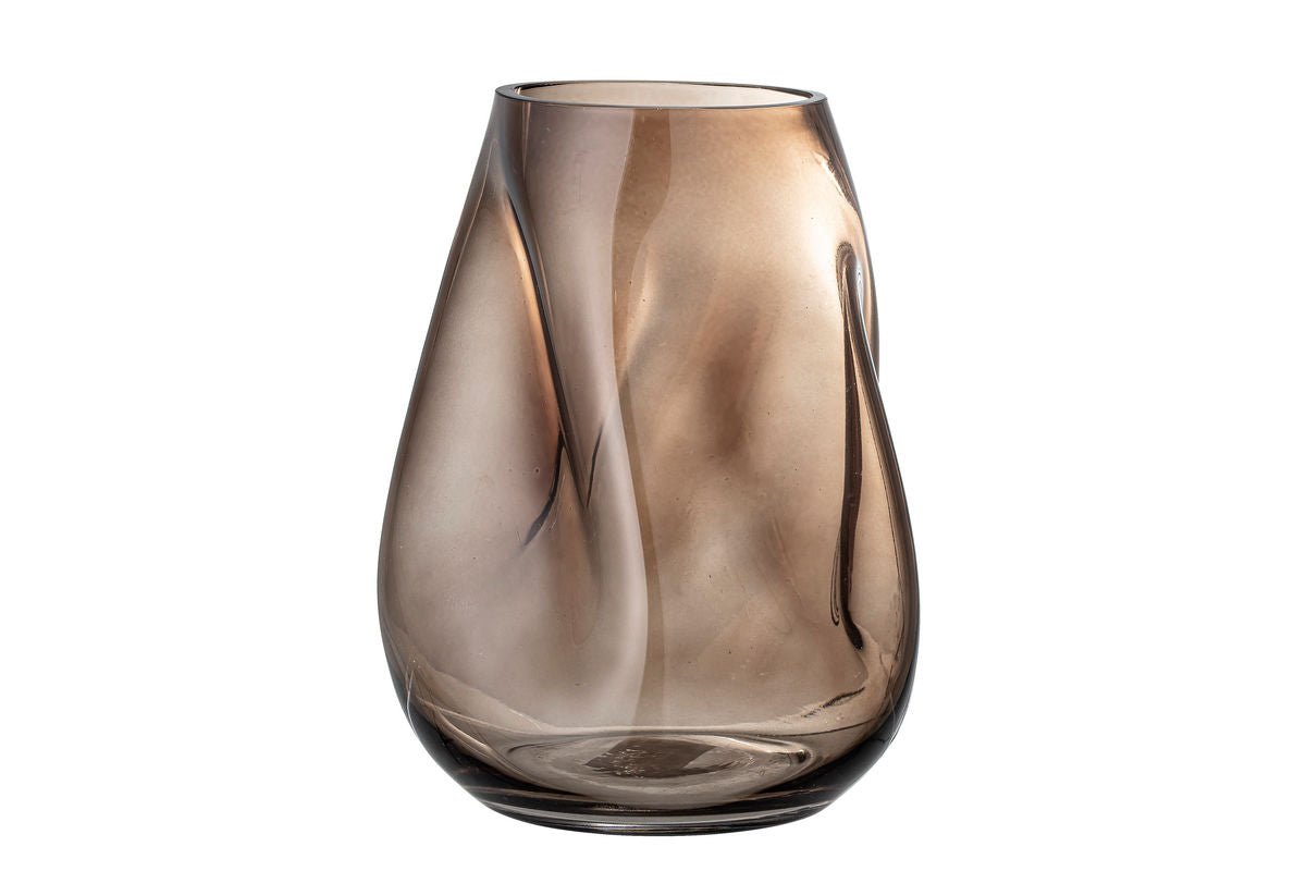Vase "Nirvana" - brown decorative glass vase
