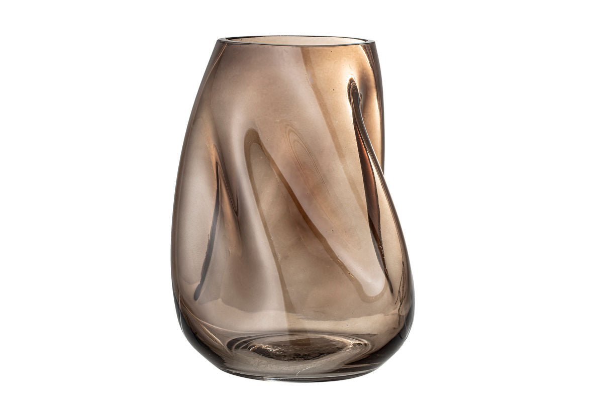 Vase "Nirvana" - brown decorative glass vase