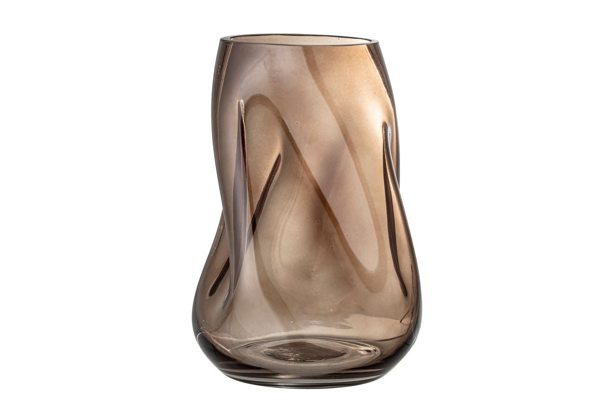 Vase "Nirvana" - brown decorative glass vase