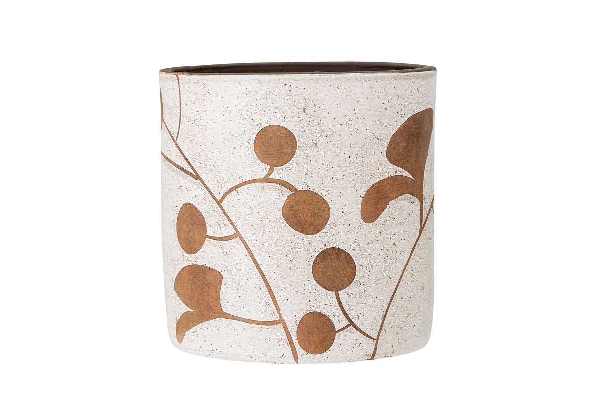 Deko-Blumentopf Ardea – Florales Design in Weiß